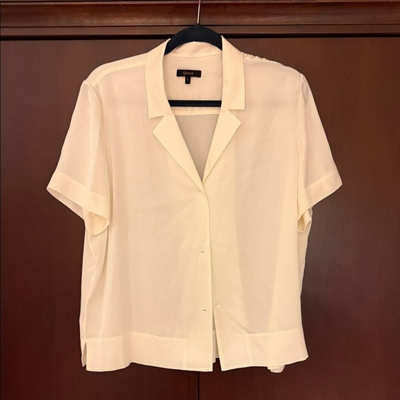 Quince Tops - Quince Cream Short-Sleeve Button-Down Shirt
